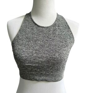 All in‎ Motion Crop Top Racerback Heathered Gray Athletic Tank Top